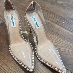 Clear Studded Steve Madden Pumps